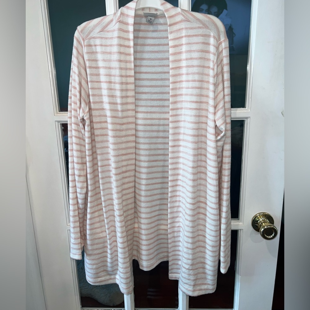 Soft Stripped Cardigan Sweater